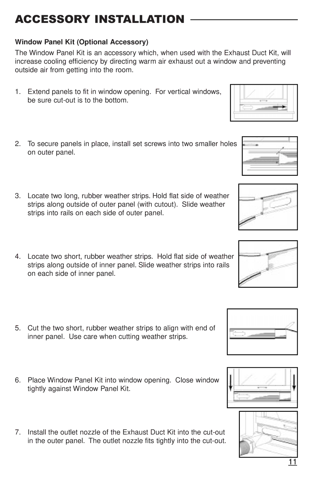 Freecom Technologies RCS-M2000T, RCS-M2000U operation manual Window Panel Kit Optional Accessory 