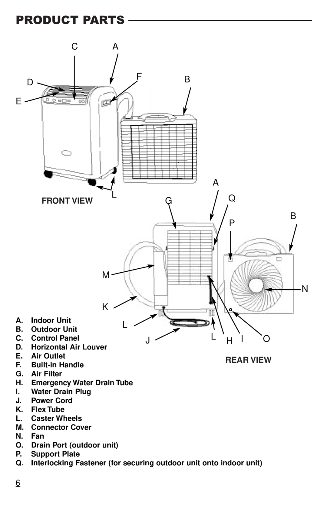 Freecom Technologies RCS-S3000T, RCS-S5000U, RCS-S5000B operation manual Product Parts, Built-in Handle 