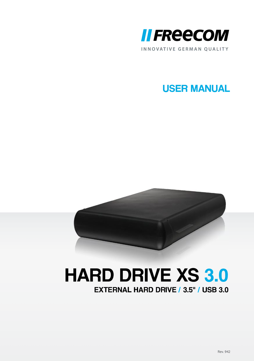 Freecom Technologies XS 3.0 user manual Hard Drive XS 