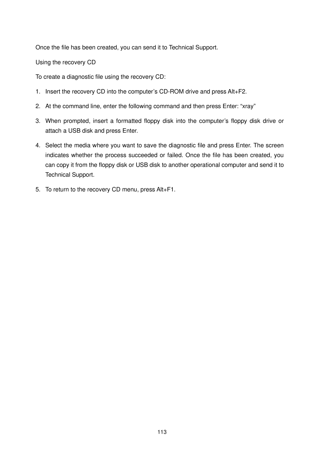 Freedom9 4020 user manual Using the recovery CD 