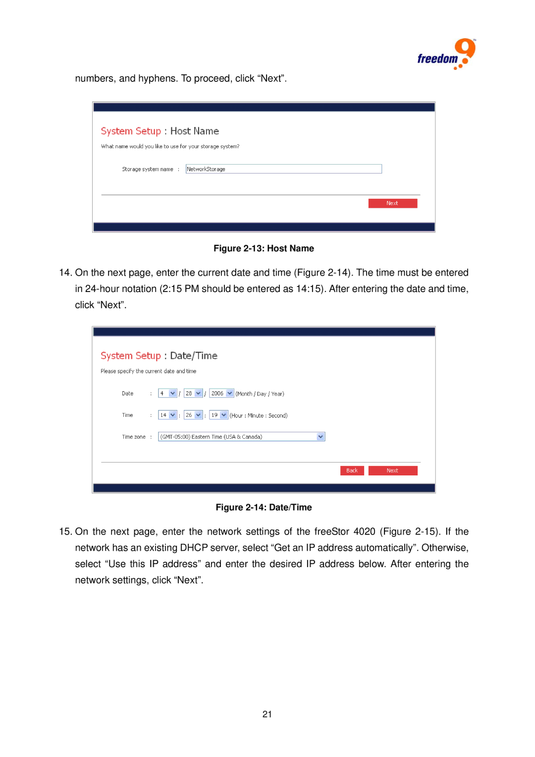 Freedom9 4020 user manual Numbers, and hyphens. To proceed, click Next 