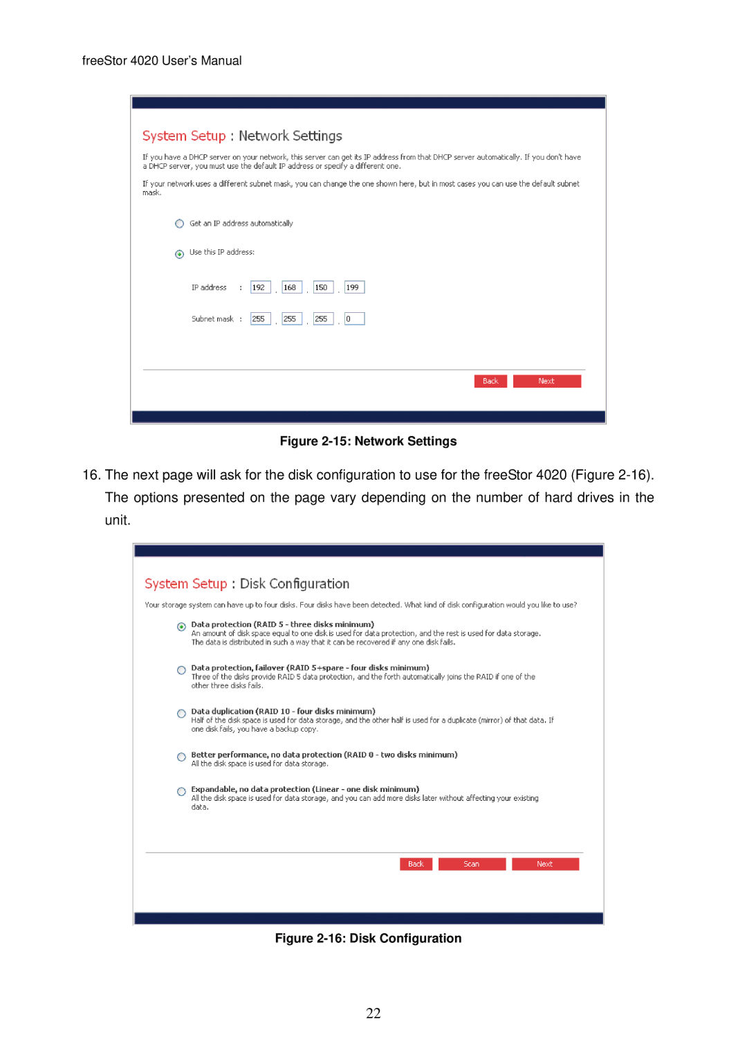 Freedom9 4020 user manual Network Settings 