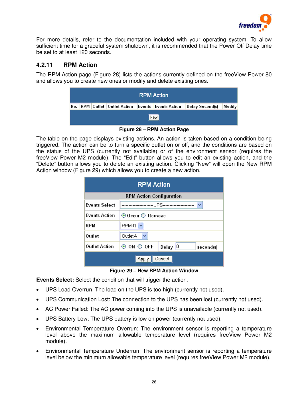 Freedom9 80 user manual RPM Action 