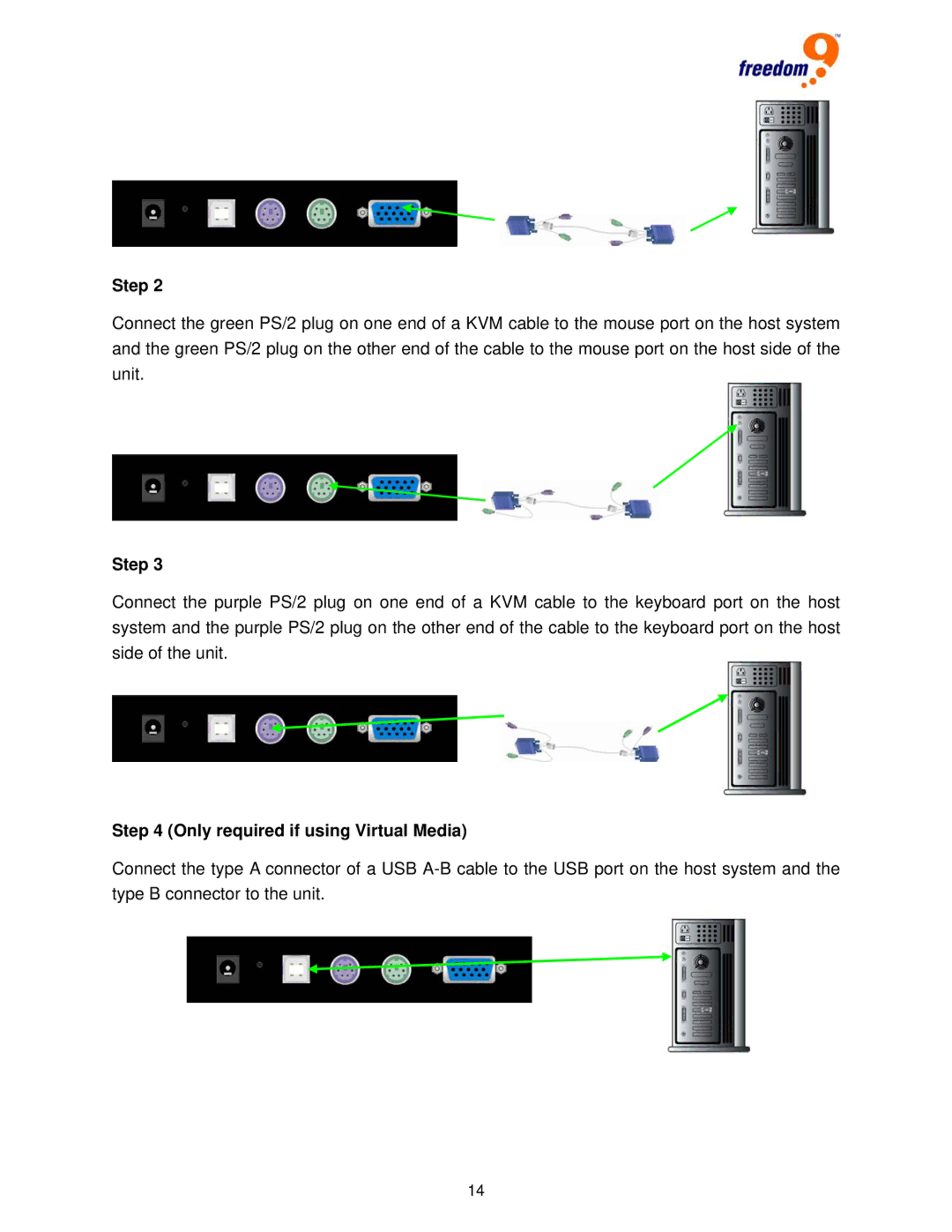 Freedom9 IP 100 user manual Only required if using Virtual Media 