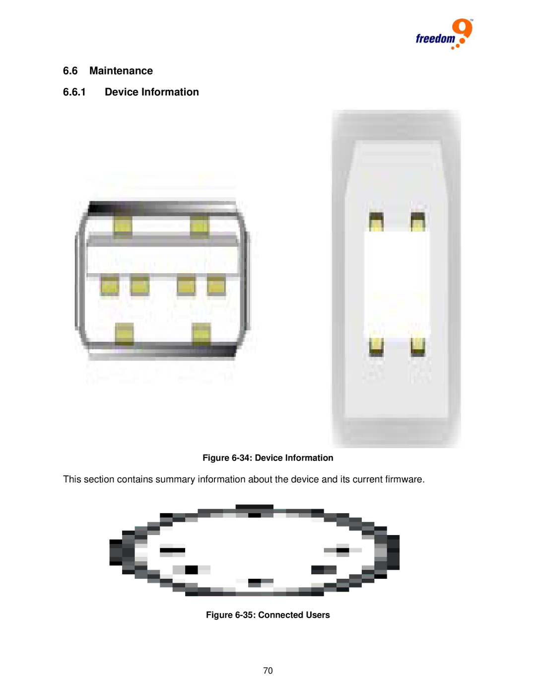 Freedom9 IP 100 user manual Maintenance Device Information 