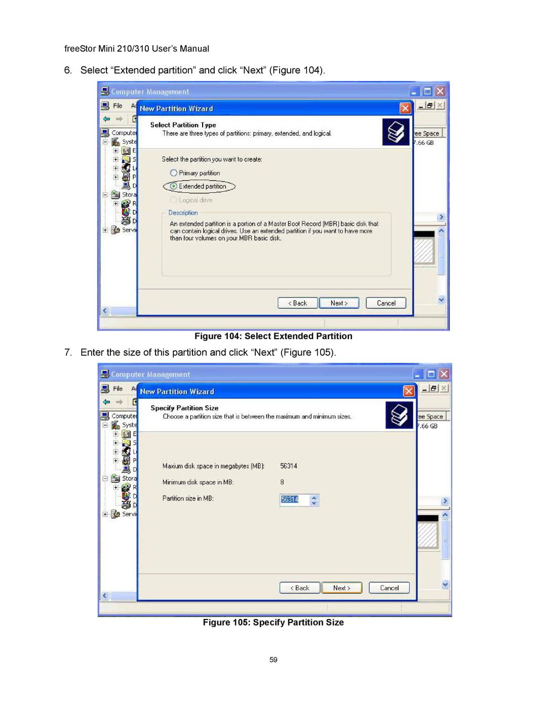 Freedom9 USB user manual Select Extended partition and click Next Figure 