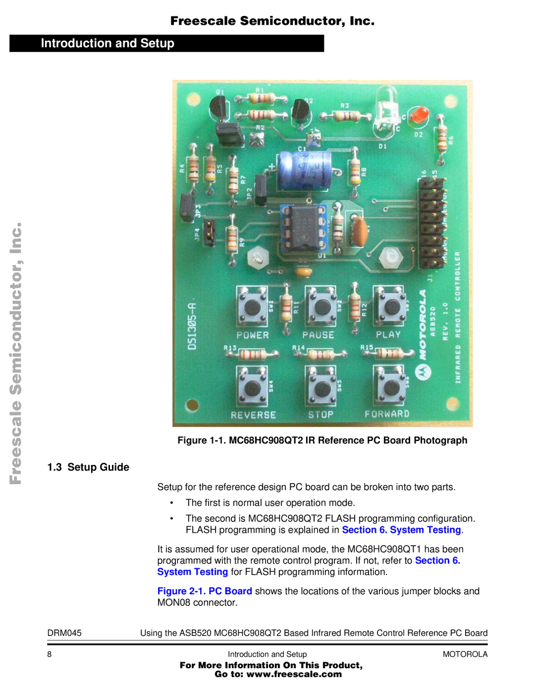 Freescale Semiconductor M68HC08, MC68HC908QT2 manual Setup Guide, MON08 connector 