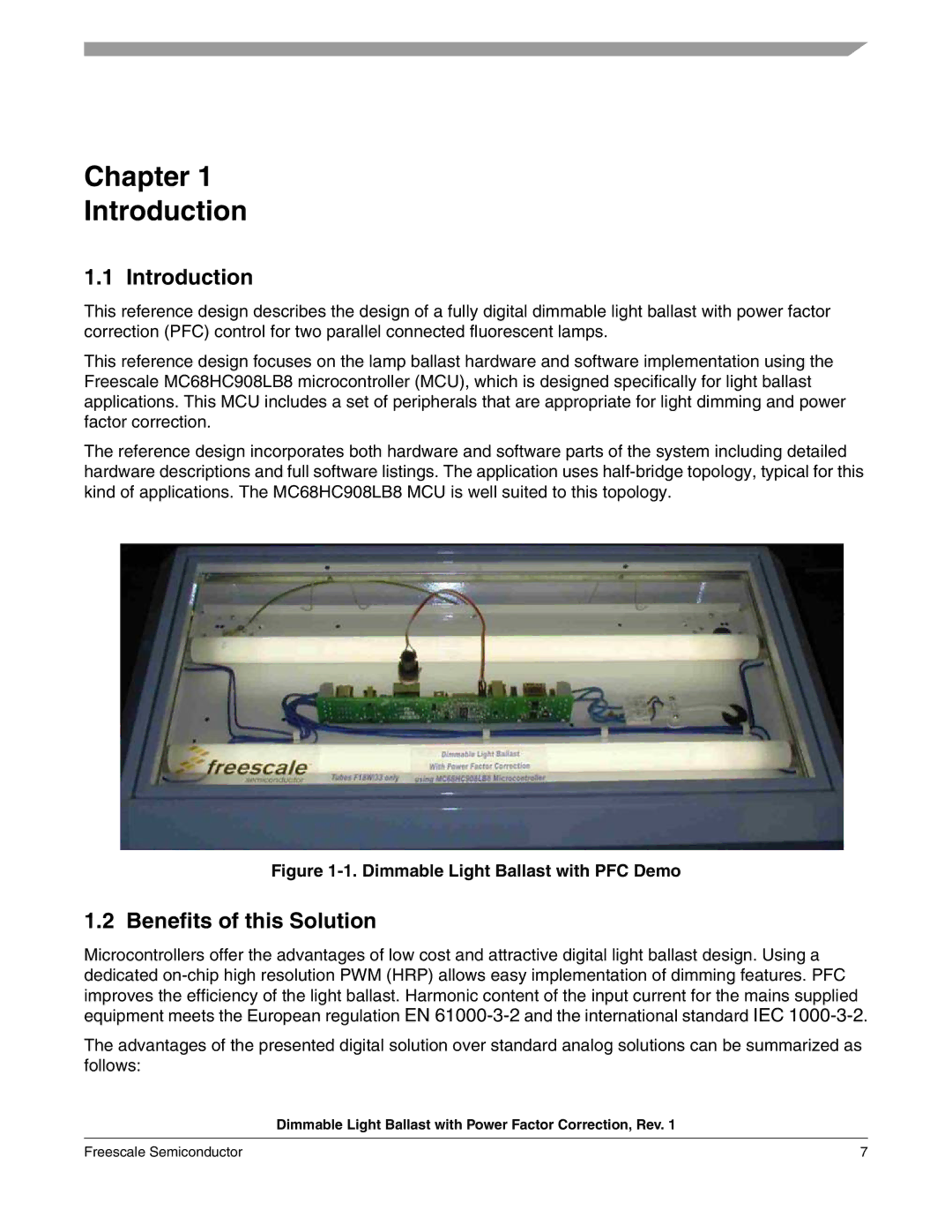 Freescale Semiconductor M68HC08 manual Introduction, Benefits of this Solution 