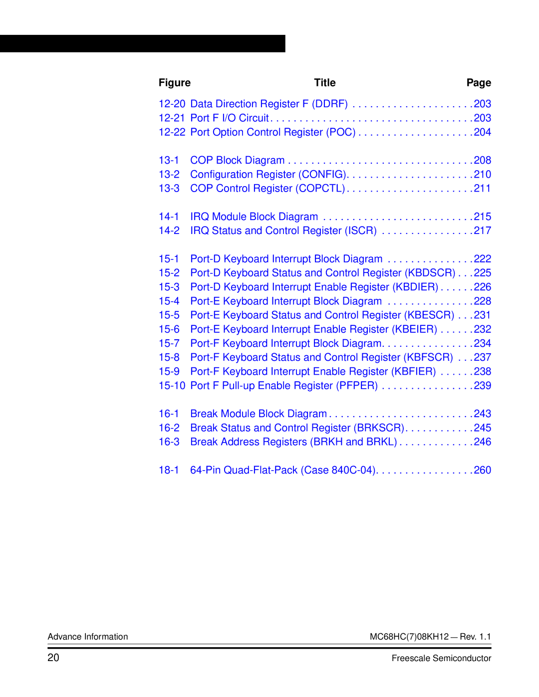 Freescale Semiconductor MC68HC08KH12 manual Title 