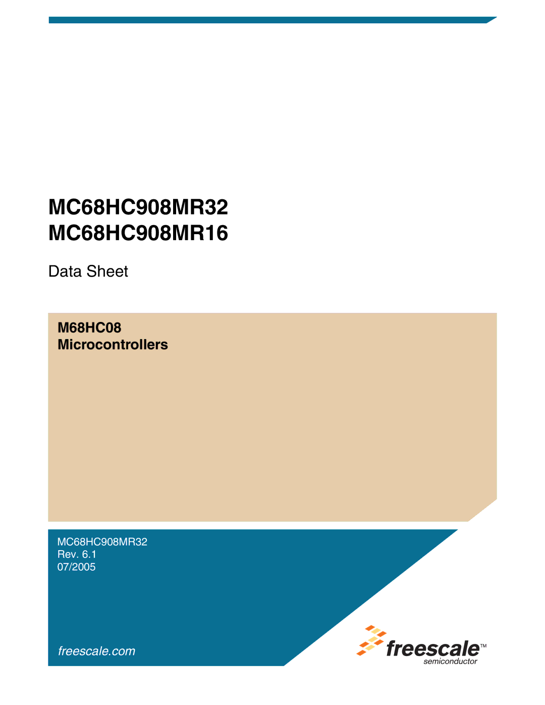 Freescale Semiconductor manual MC68HC908MR32 MC68HC908MR16 