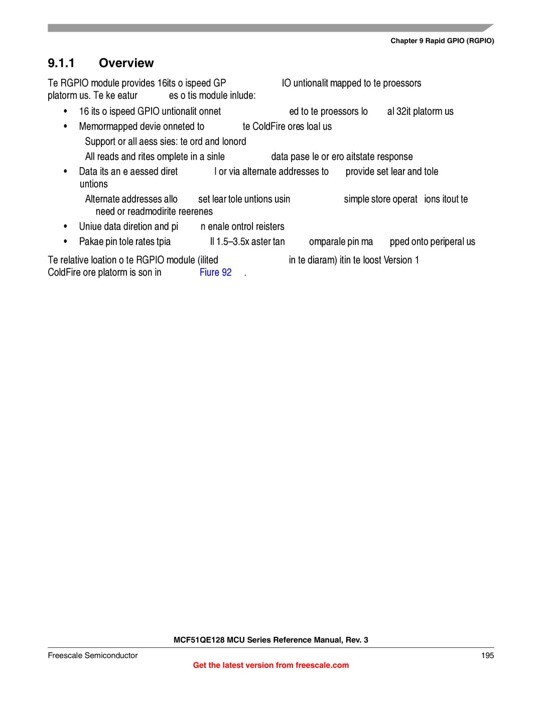 Freescale Semiconductor MCF51QE128RM manual Overview, Freescale Semiconductor 195 