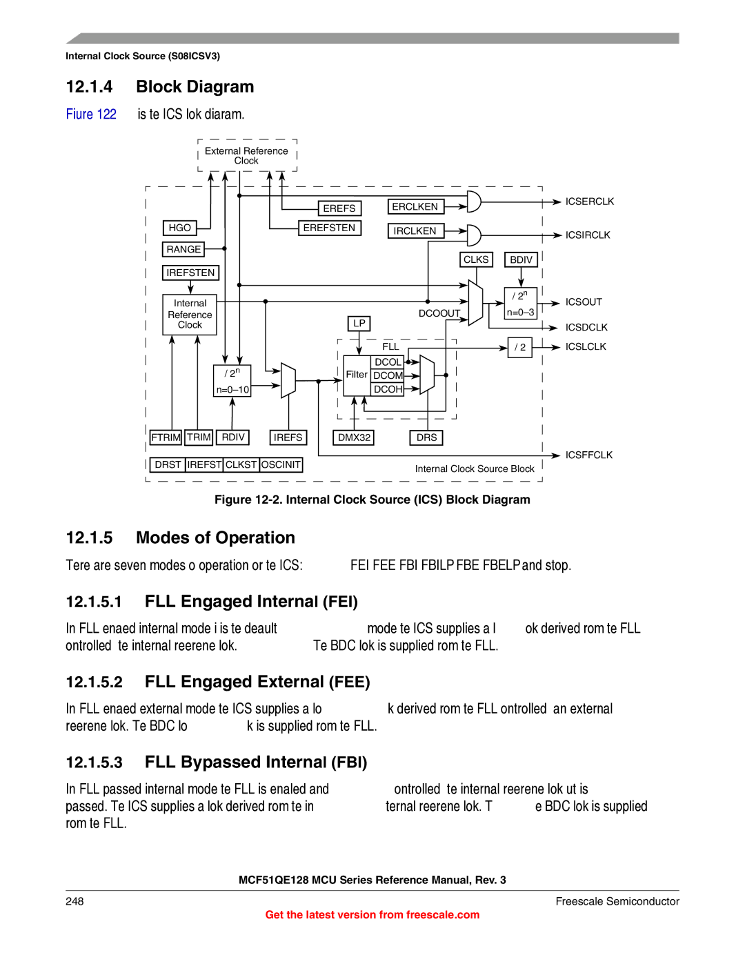 Freescale Semiconductor MCF51QE128RM manual 2is the ICS block diagram 