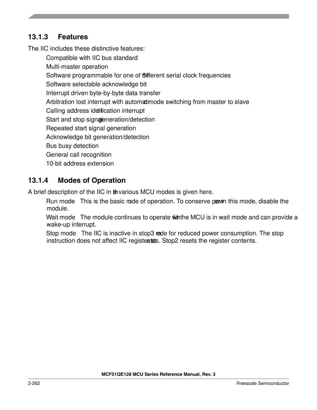 Freescale Semiconductor MCF51QE128RM manual Freescale Semiconductor 