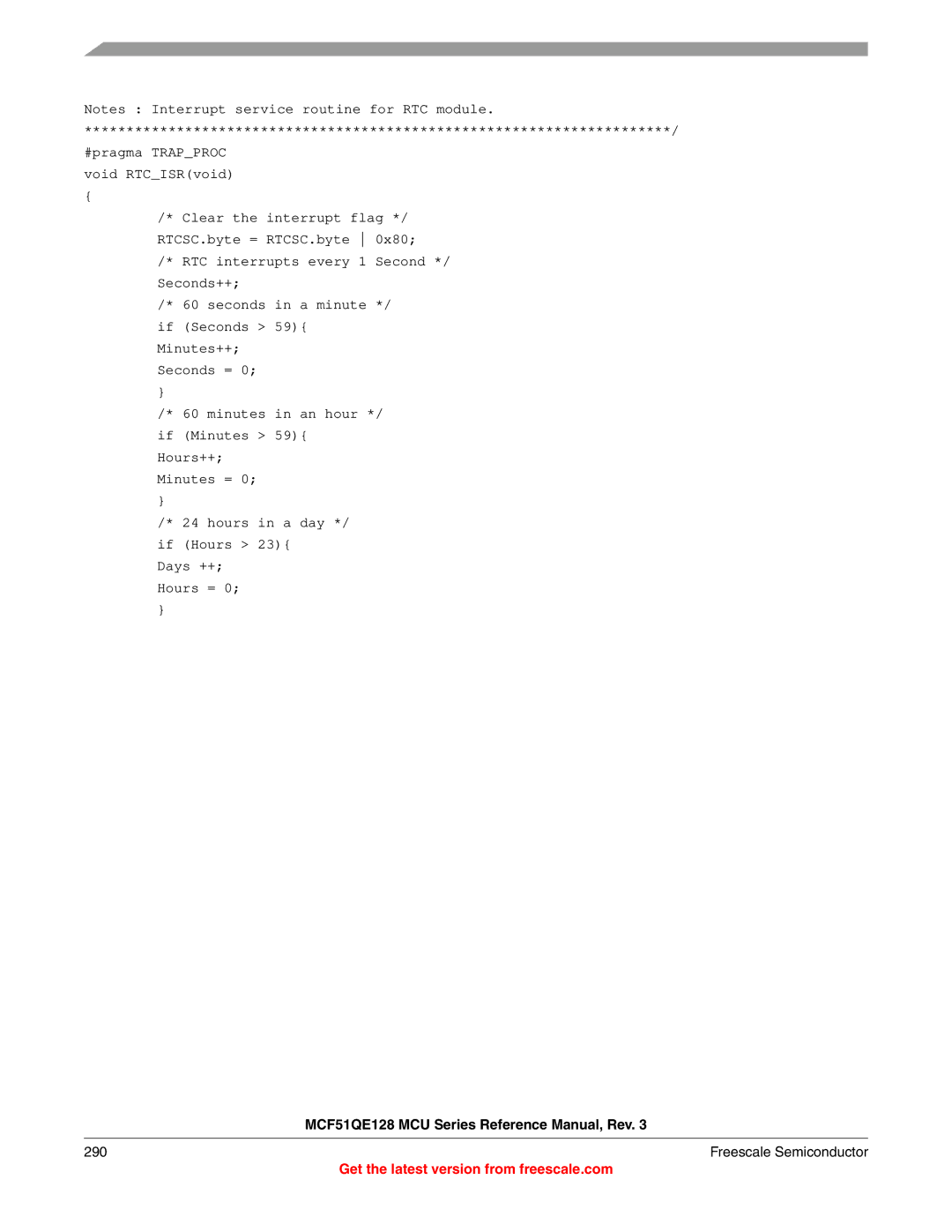 Freescale Semiconductor MCF51QE128RM manual Freescale Semiconductor 