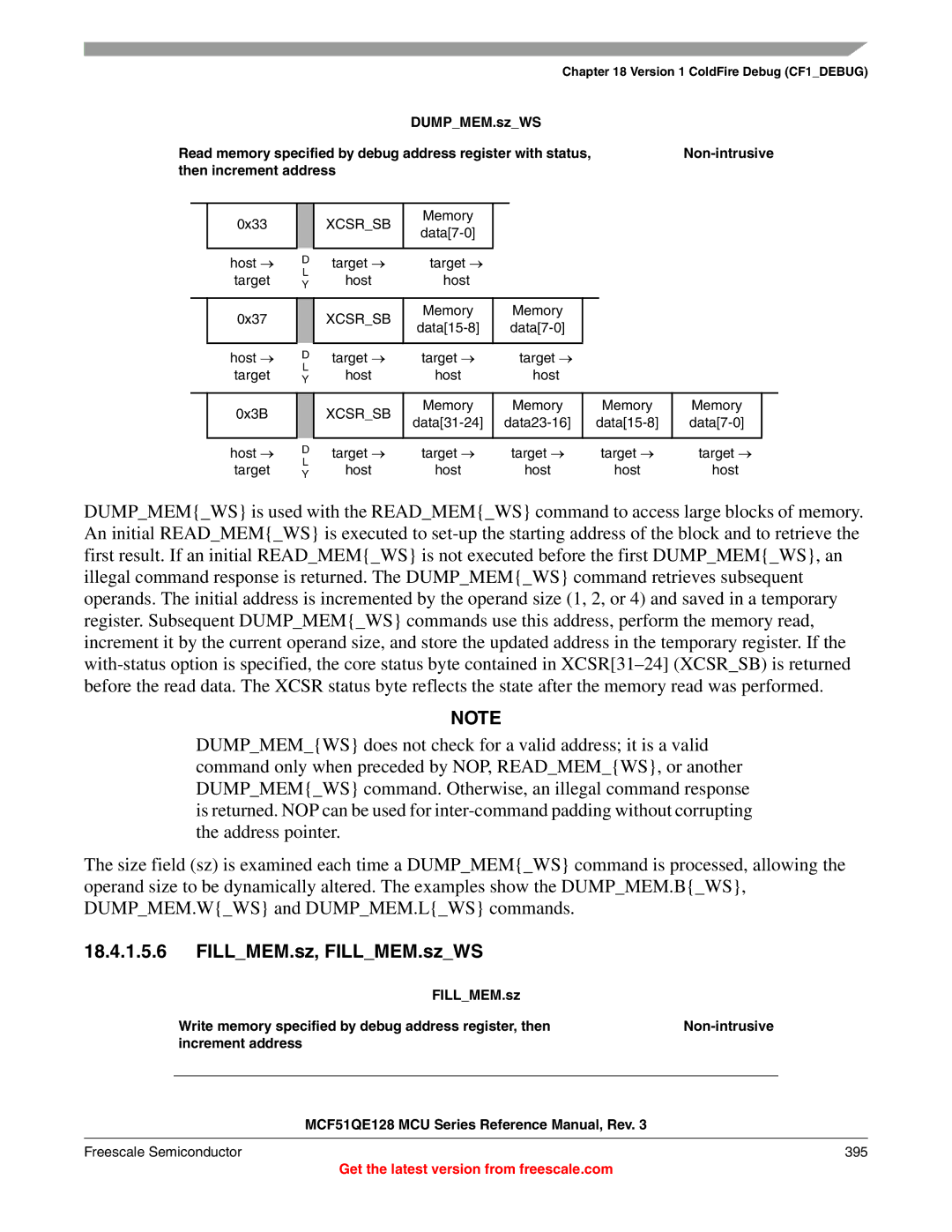 Freescale Semiconductor MCF51QE128RM manual Xcsrsb 