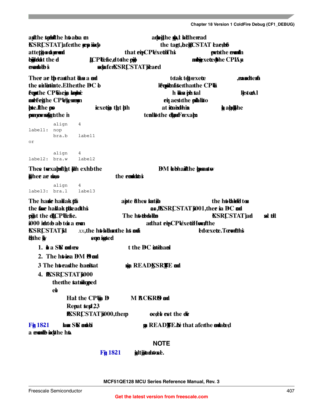 Freescale Semiconductor MCF51QE128RM manual 21signal timing is not drawn to scale, Freescale Semiconductor 407 