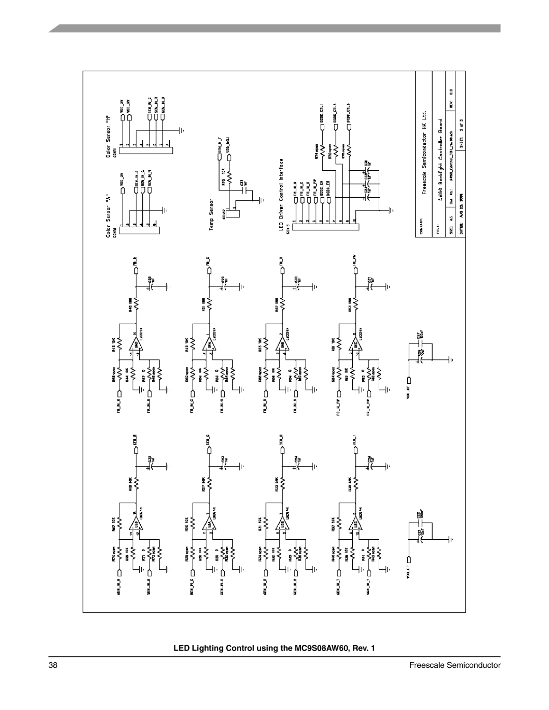 Freescale Semiconductor manual LED Lighting Control using the MC9S08AW60, Rev 