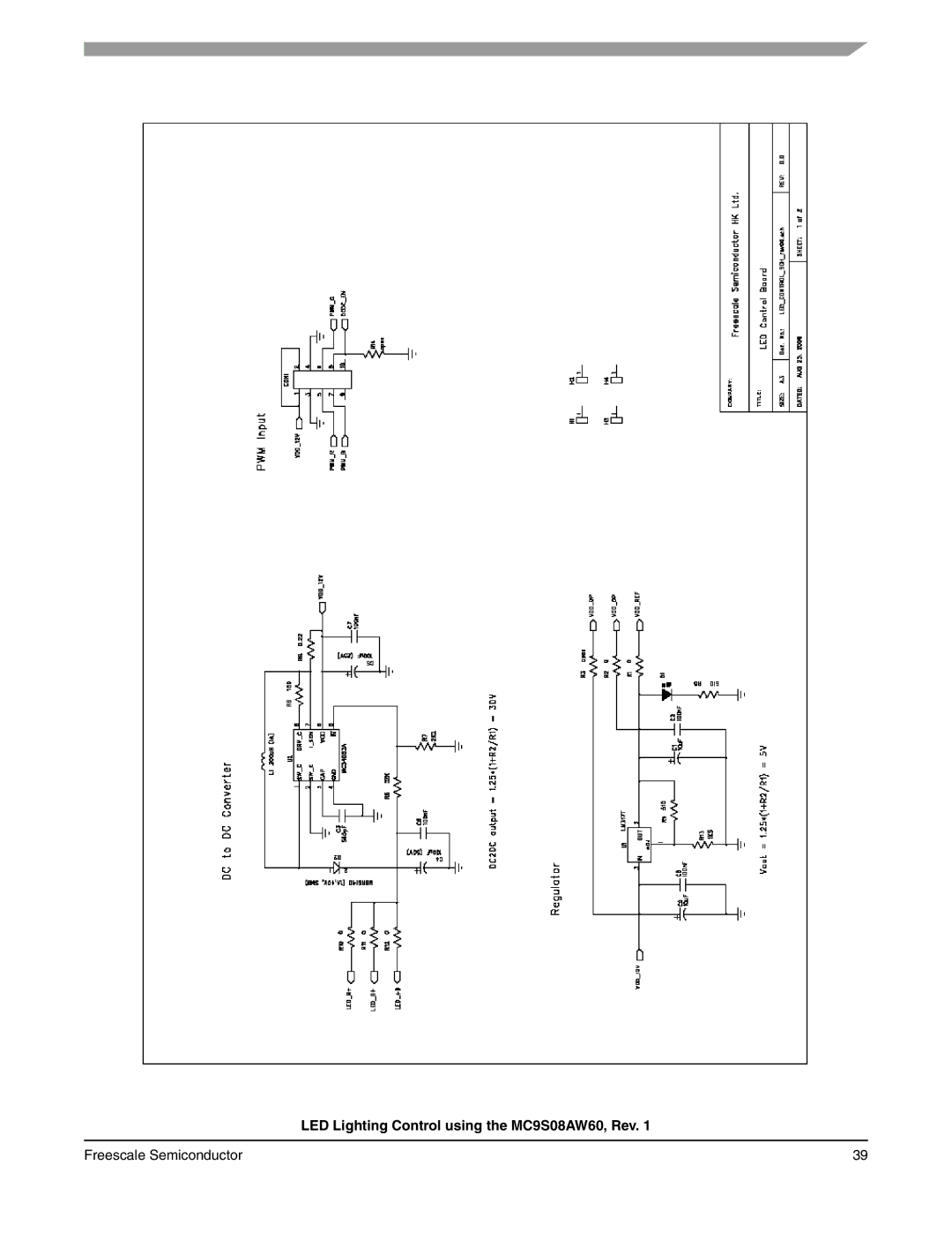 Freescale Semiconductor manual LED Lighting Control using the MC9S08AW60, Rev 