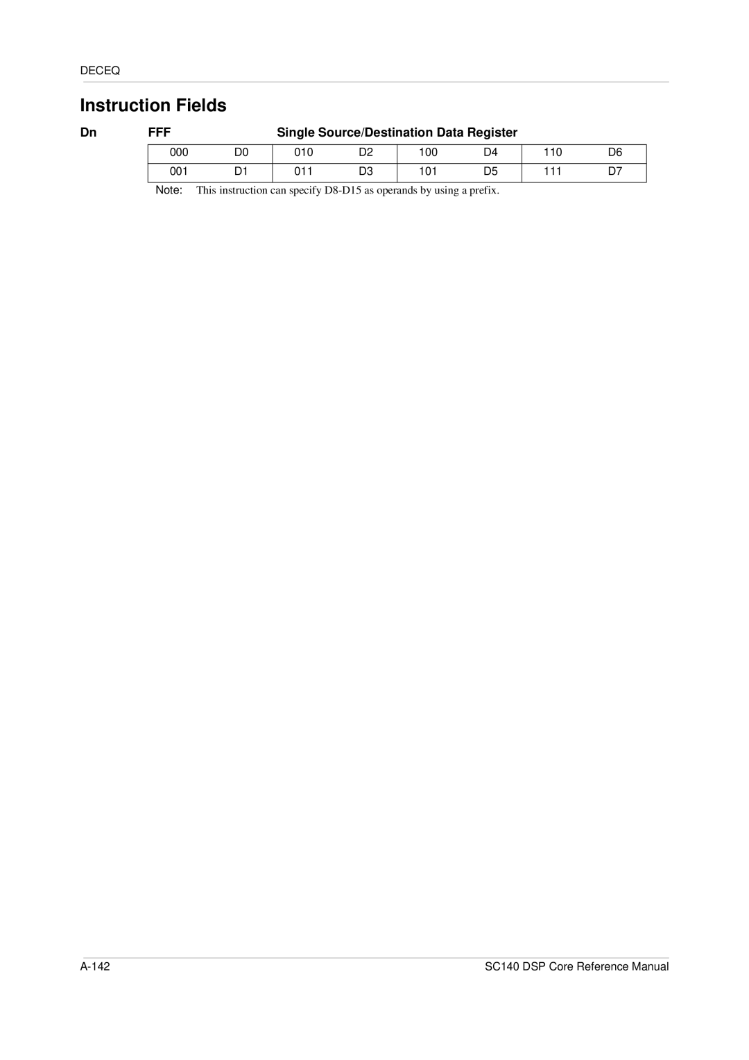 Freescale Semiconductor SC140 specifications 142 