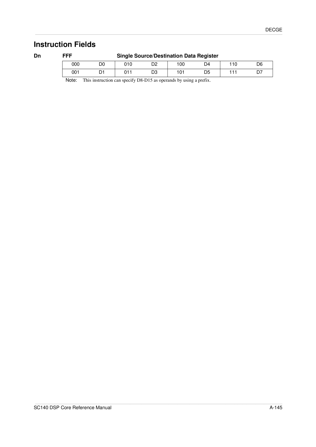 Freescale Semiconductor specifications SC140 DSP Core Reference Manual 145 