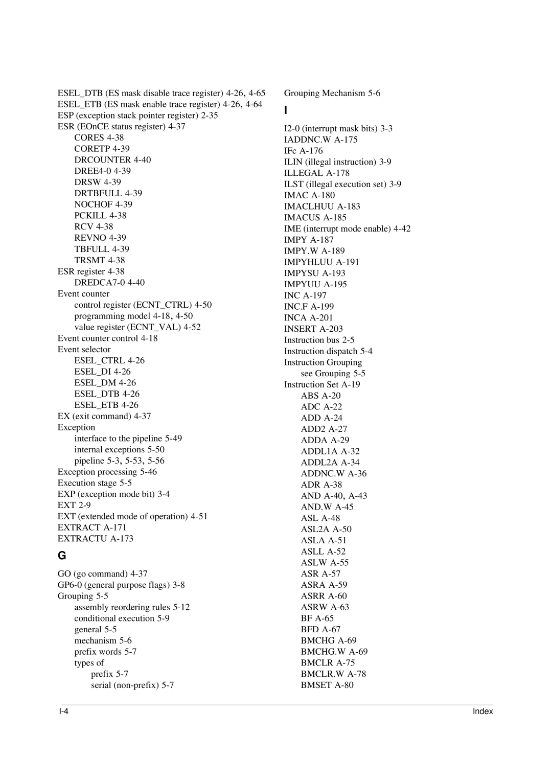 Freescale Semiconductor SC140 specifications Eselctrl 4-26ESELDI 4-26ESELDM 4-26ESELDTB 4-26 Eseletb 