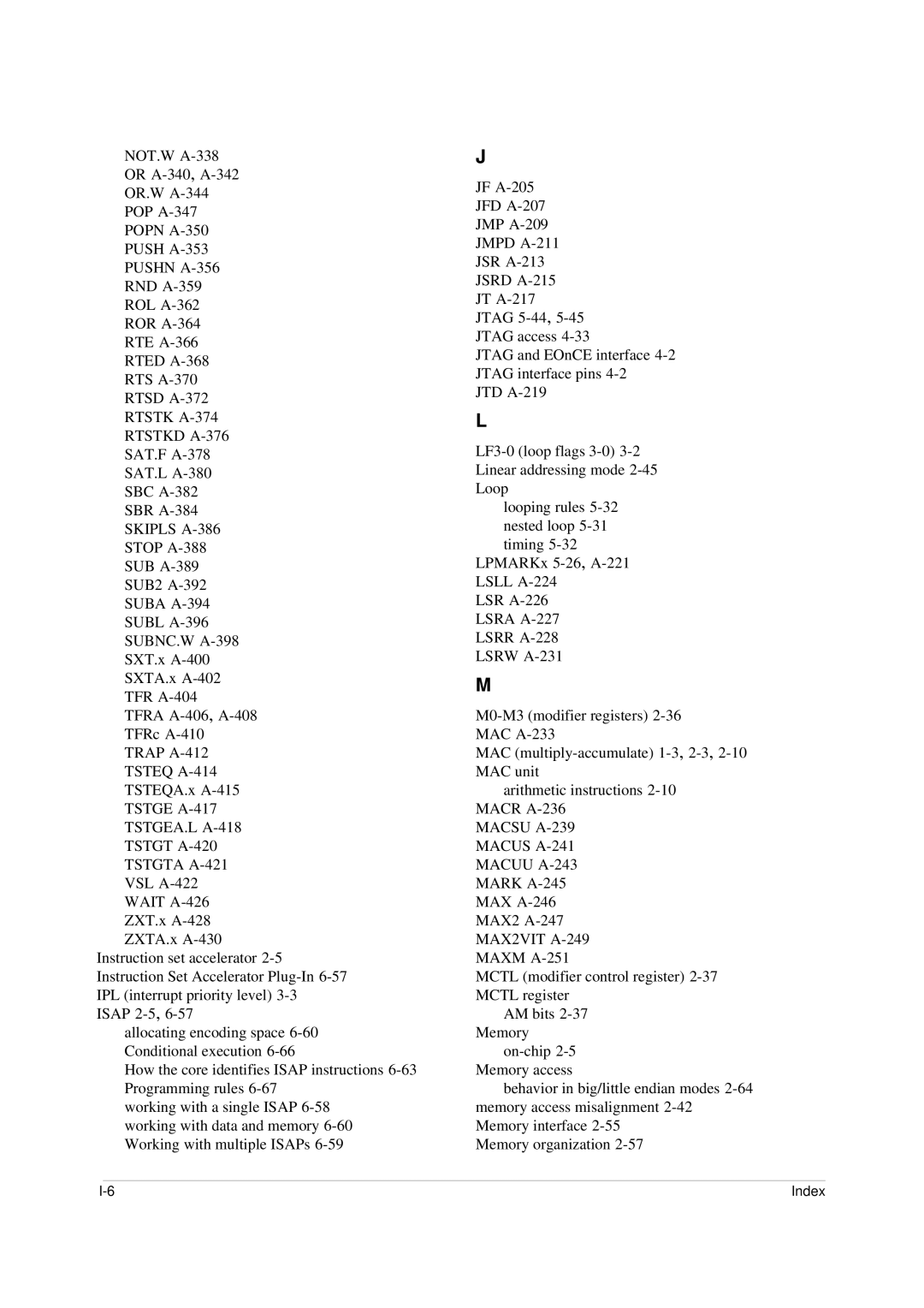 Freescale Semiconductor SC140 specifications Macsu A-239 Macus A-241 Macuu A-243 