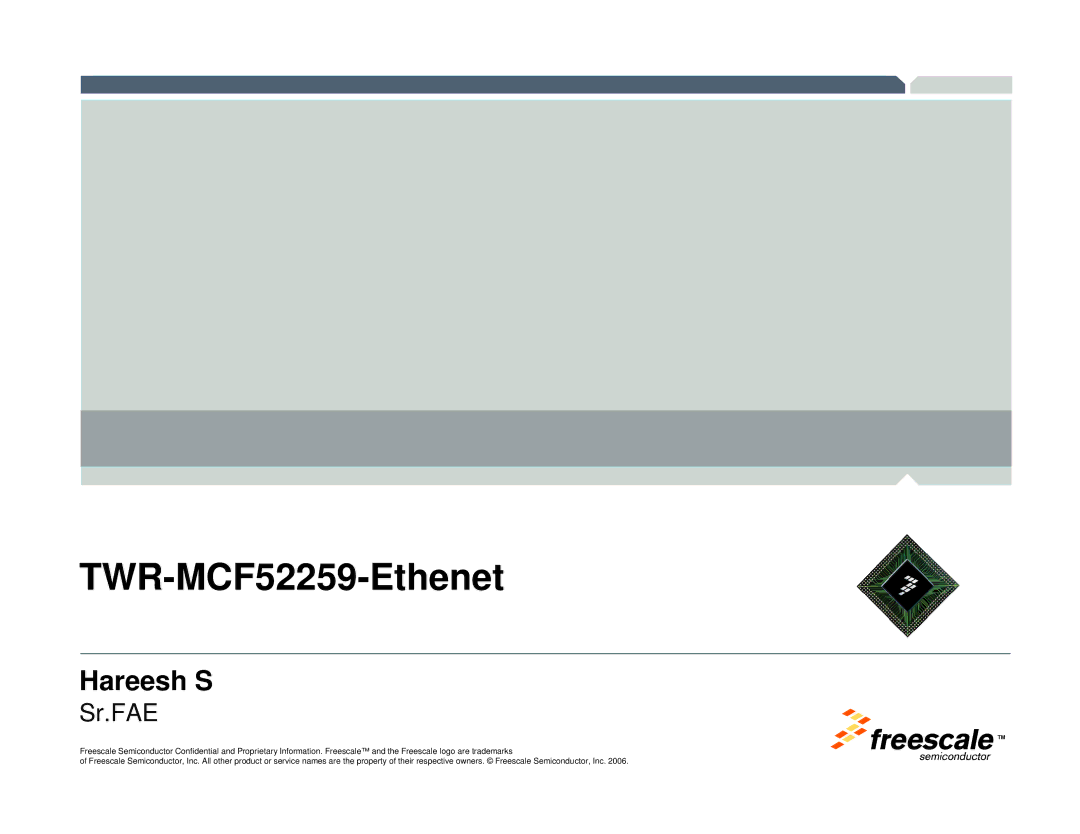 Freescale Semiconductor TWR-MCF52259-Ethenet manual 