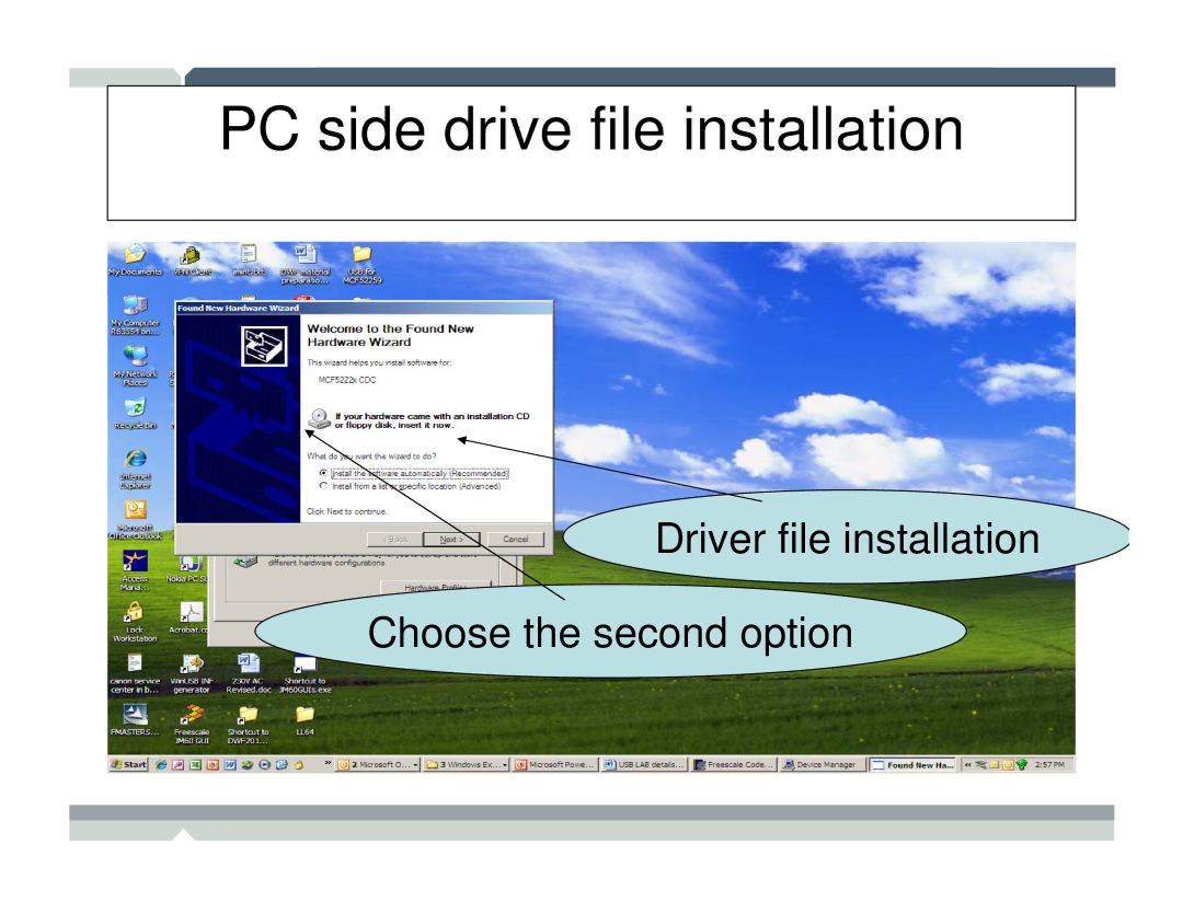 Freescale Semiconductor TWR-MCF52259-Ethenet manual PC side drive file installation 