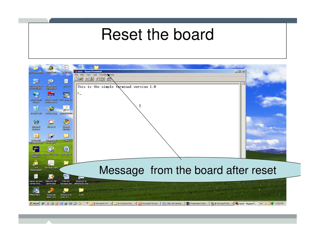 Freescale Semiconductor TWR-MCF52259-Ethenet manual Reset the board 