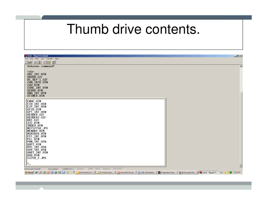 Freescale Semiconductor TWR-MCF52259-Ethenet manual Thumb drive contents 