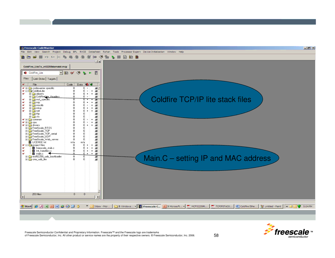 Freescale Semiconductor TWR-MCF52259-Ethenet manual 