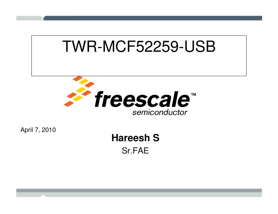 Freescale Semiconductor TWR-MCF52259-Ethenet manual TWR-MCF52259-USB 