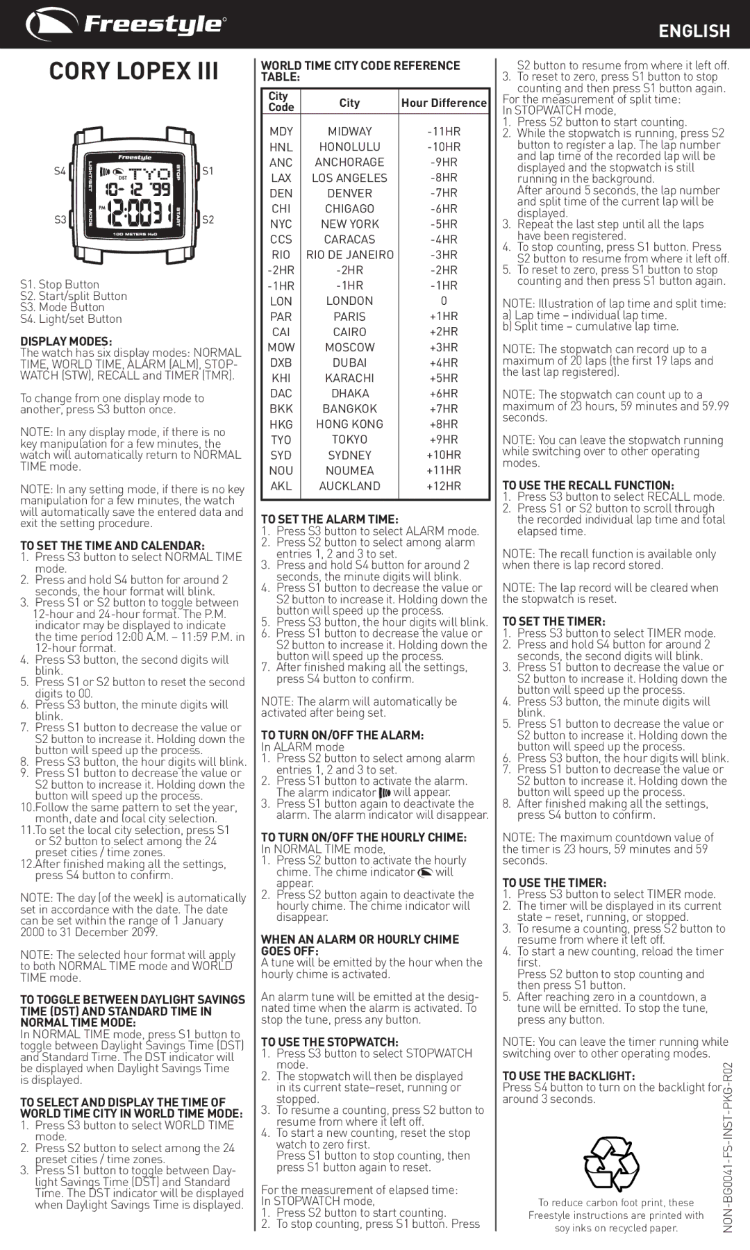 Freestyle Copy Lopex III manual English 