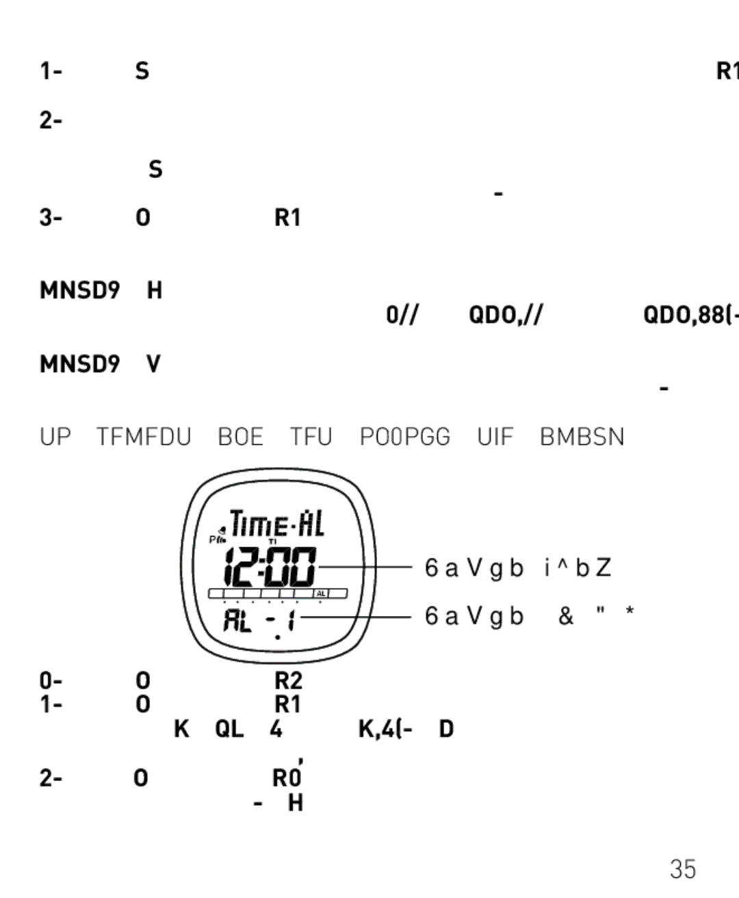 Freestyle Nomad manual To Select and SET ON/OFF the Alarm 