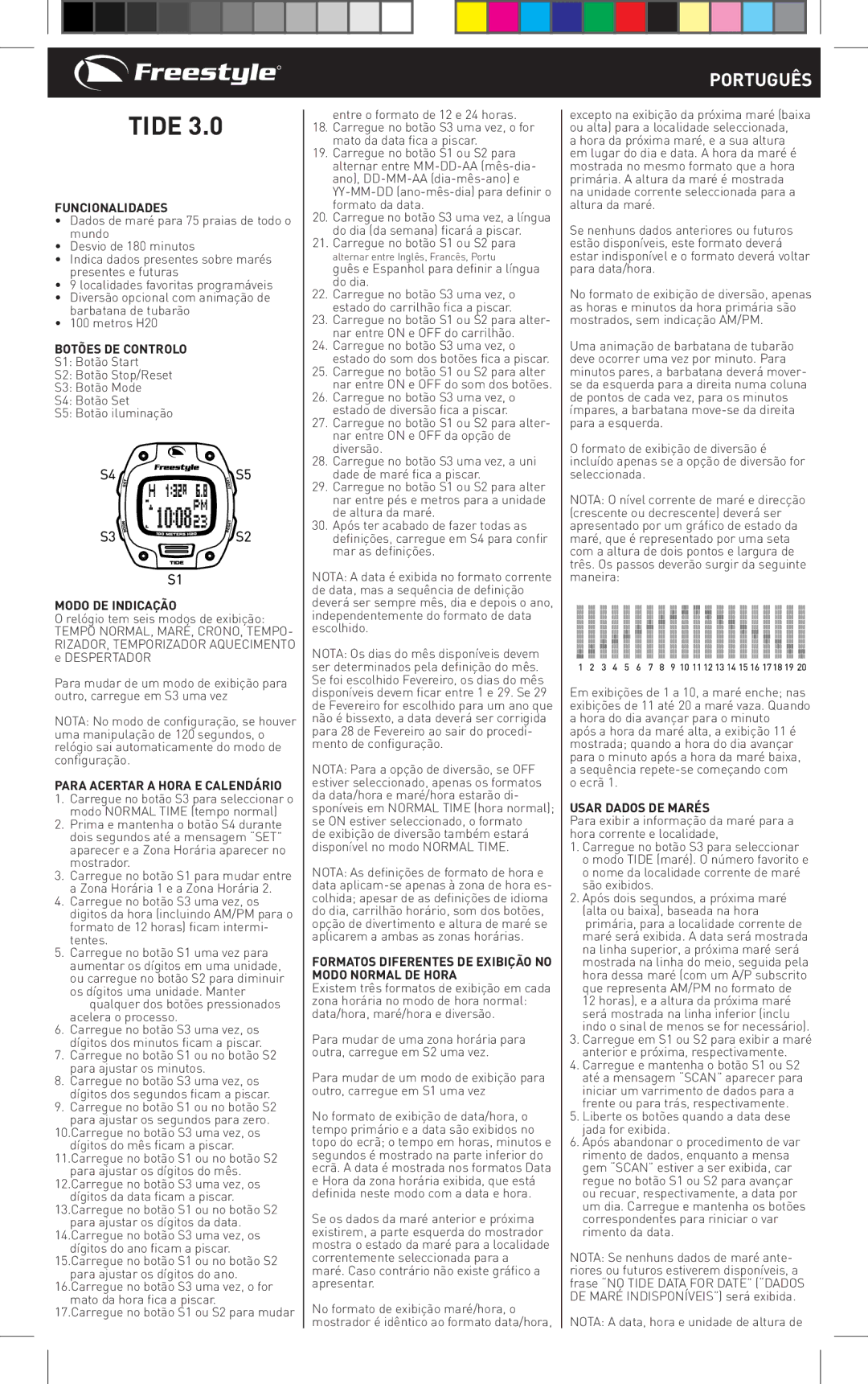 Freestyle TIDE 3.0 manual Português 