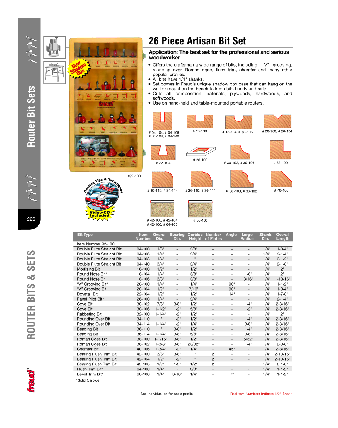 Freud Tools 222 manual Piece Artisan Bit Set, Woodworker 