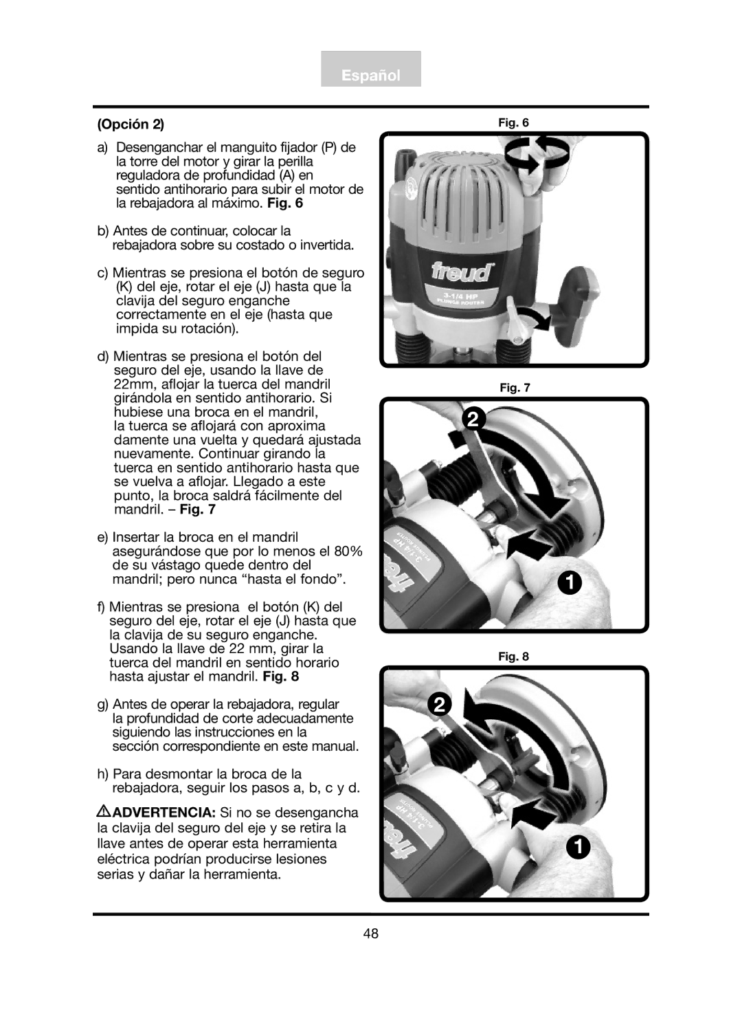 Freud Tools FT3000VCE operating instructions Español 