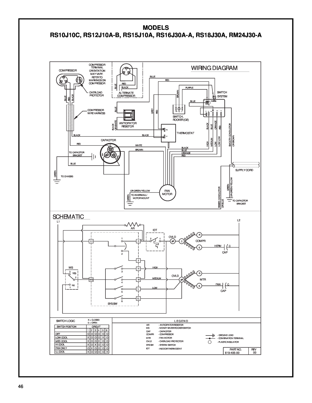 Friedrich 2003 service manual Wiring Diagram, Schematic, Models 