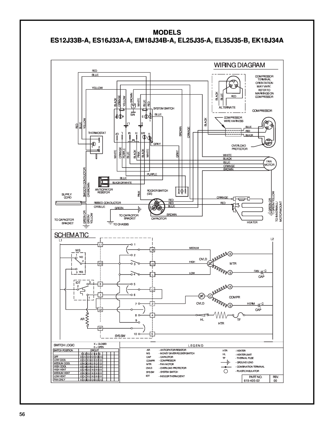 Friedrich 2003 service manual Wiring Diagram, Schematic, Models 