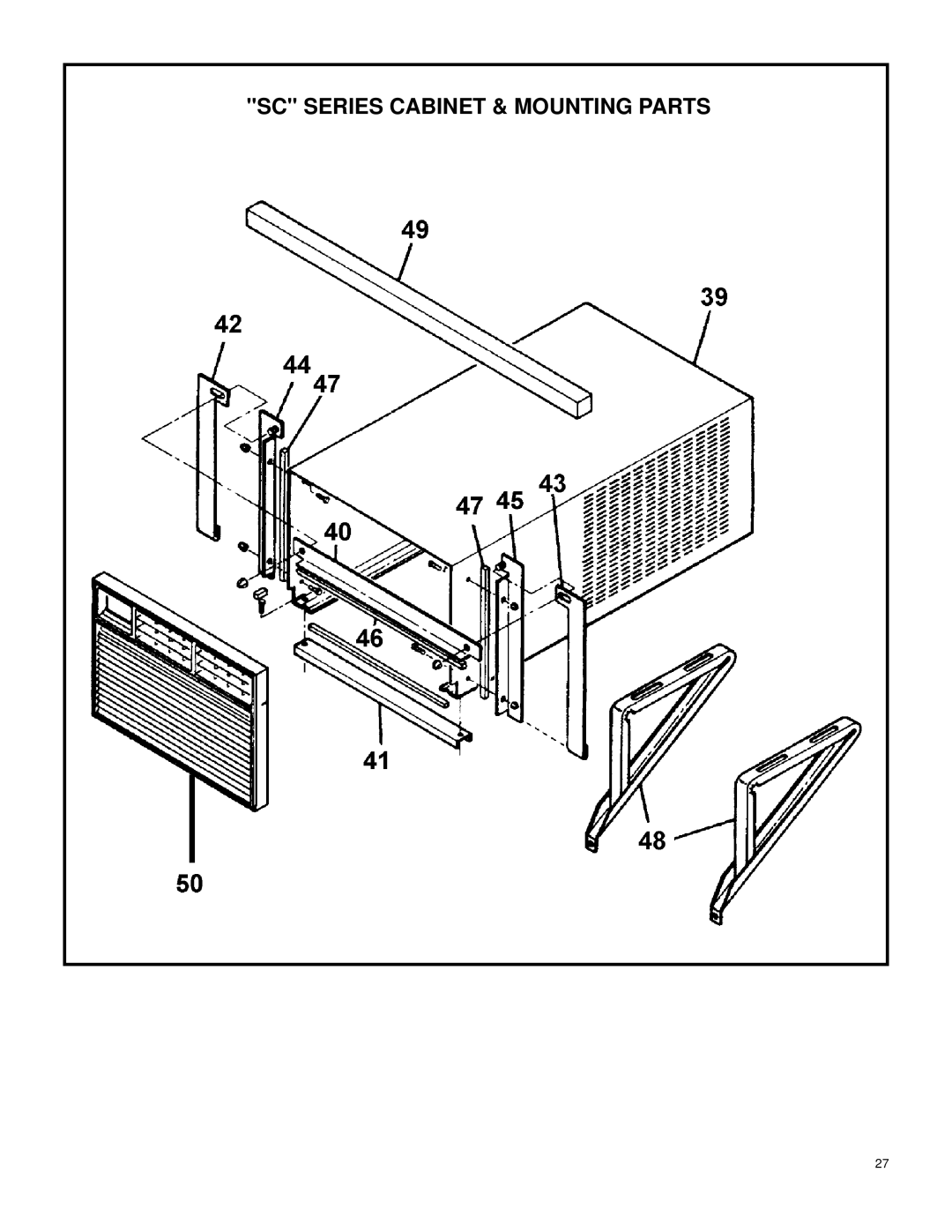 Friedrich 2006 manual SC Series Cabinet & Mounting Parts 