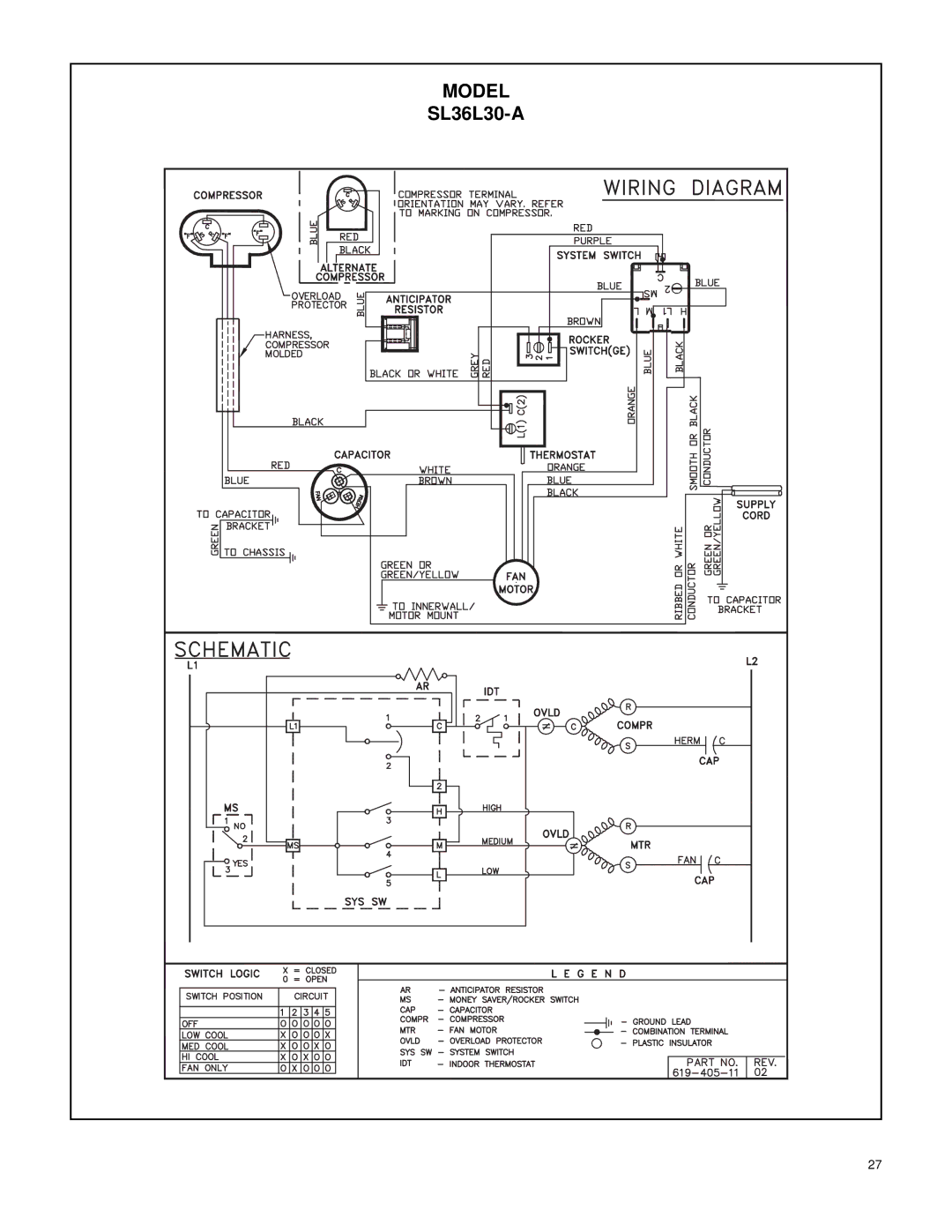 Friedrich 2007 service manual Model 