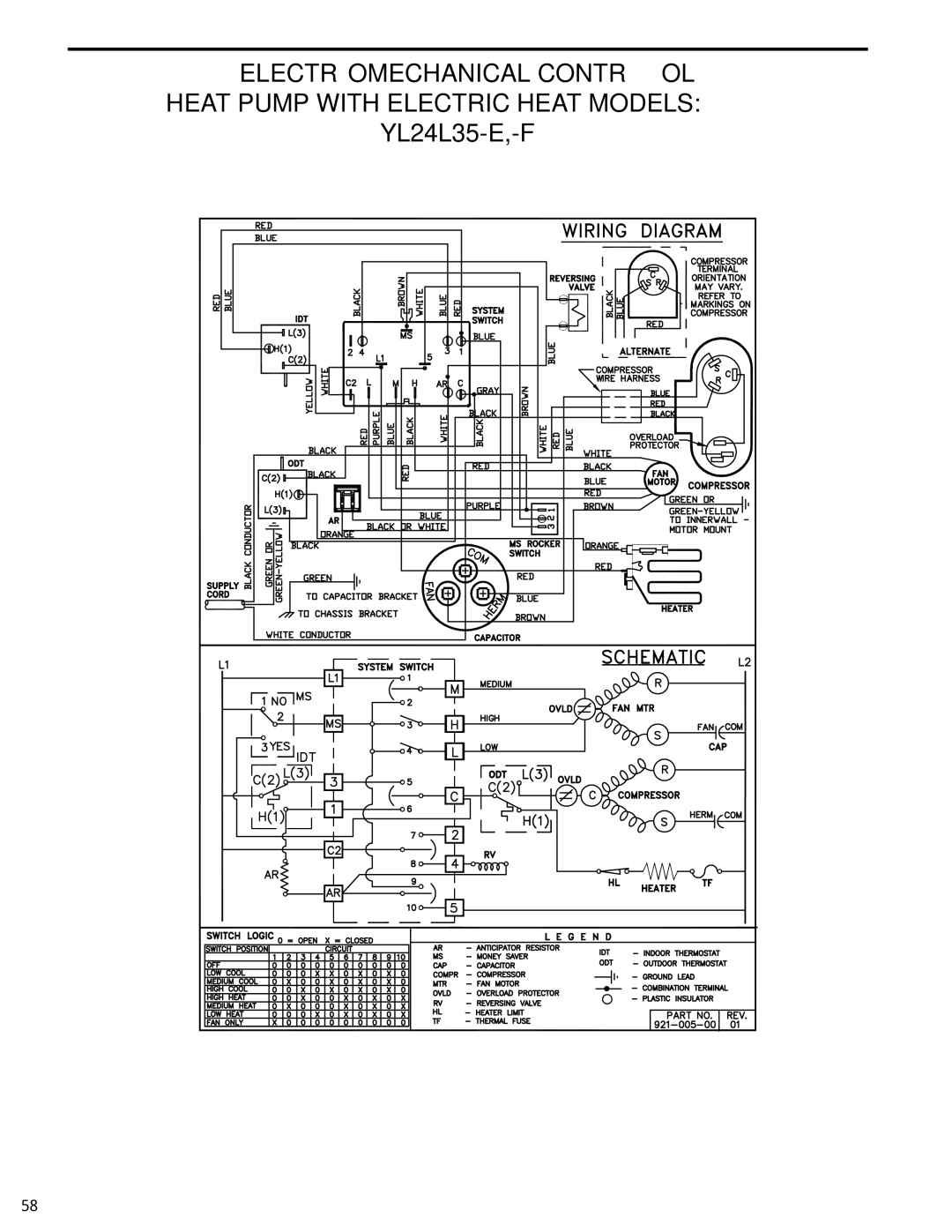 Friedrich 2008, 2009 service manual YL24L35-E,-F 