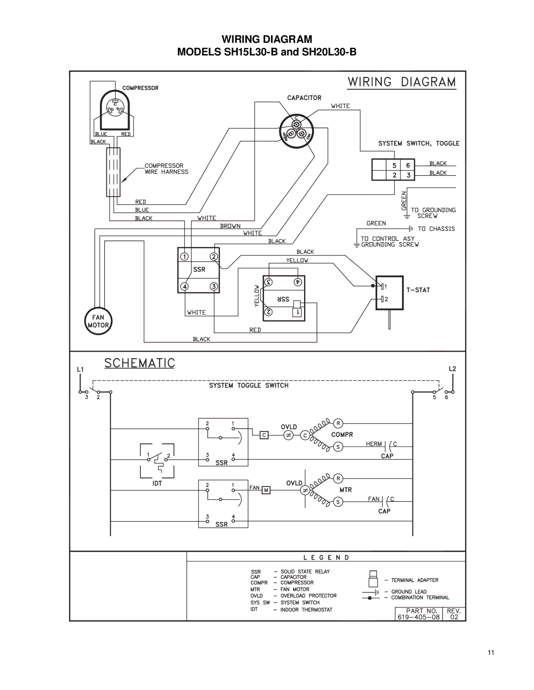 Friedrich 60 Hz manual Wiring Diagram 