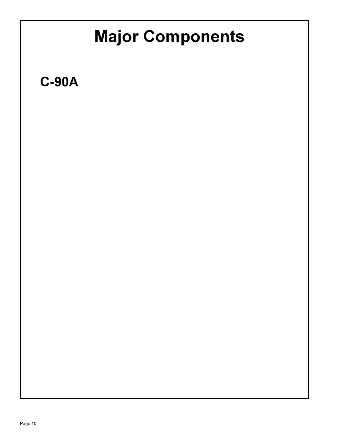 Friedrich C-90A manual Major Components 