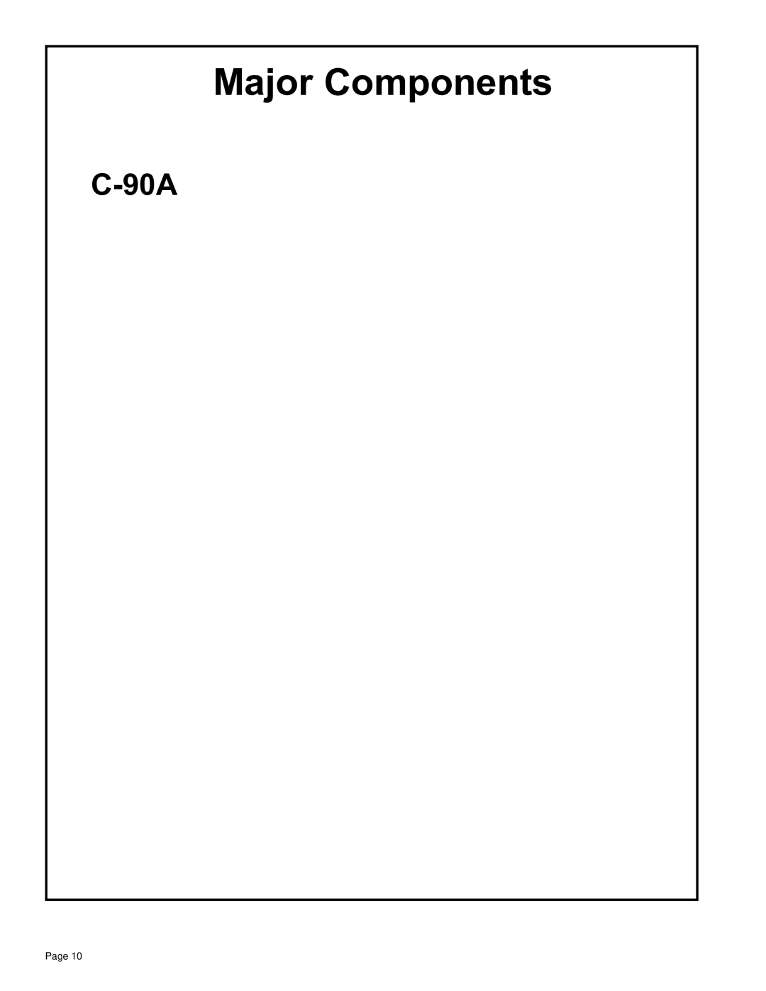 Friedrich C-90A manual Major Components 