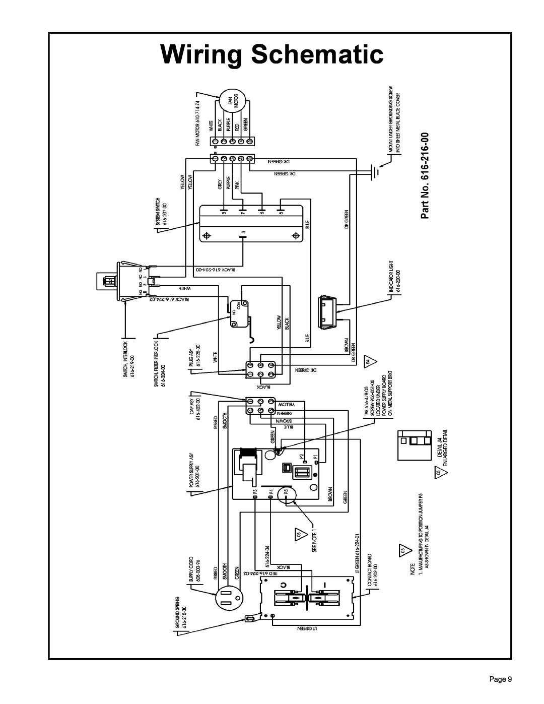 Friedrich C-90A manual Wiring Schematic, Page 