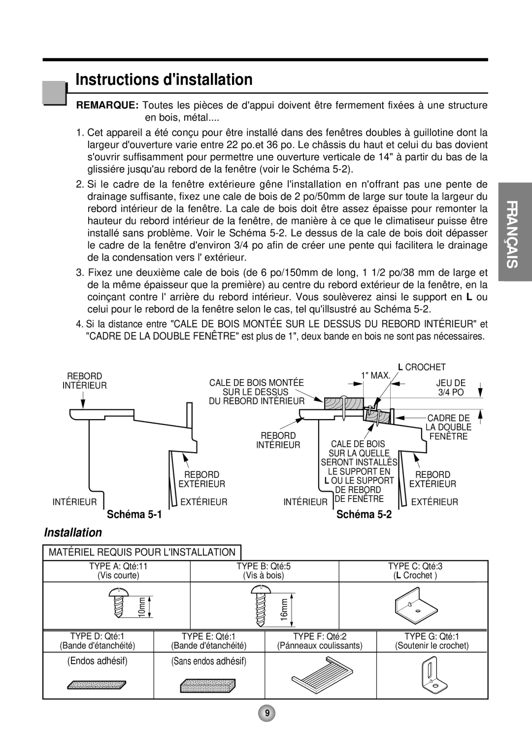 Friedrich CP05 CP Line operation manual Instructions dinstallation, Max 