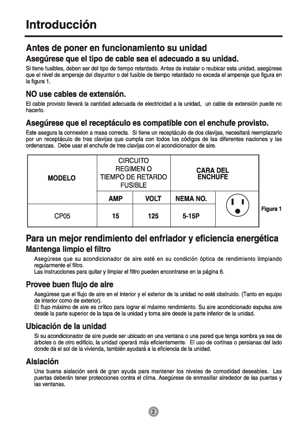 Friedrich CP05 manual 