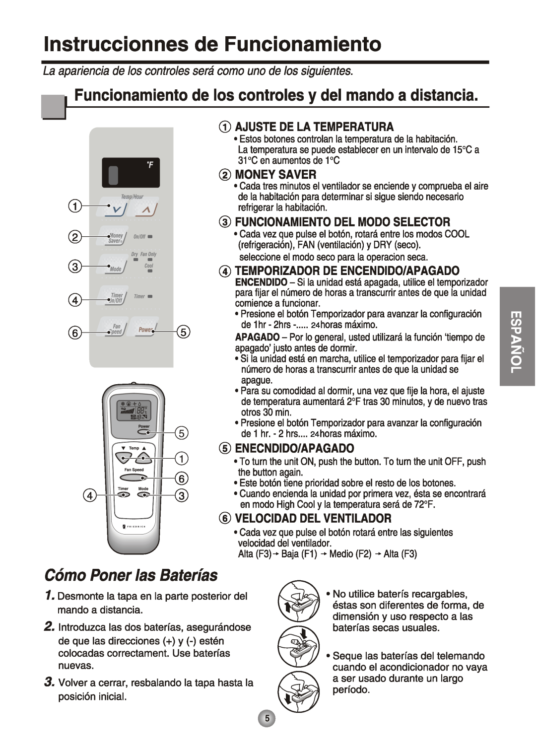 Friedrich CP05 manual 