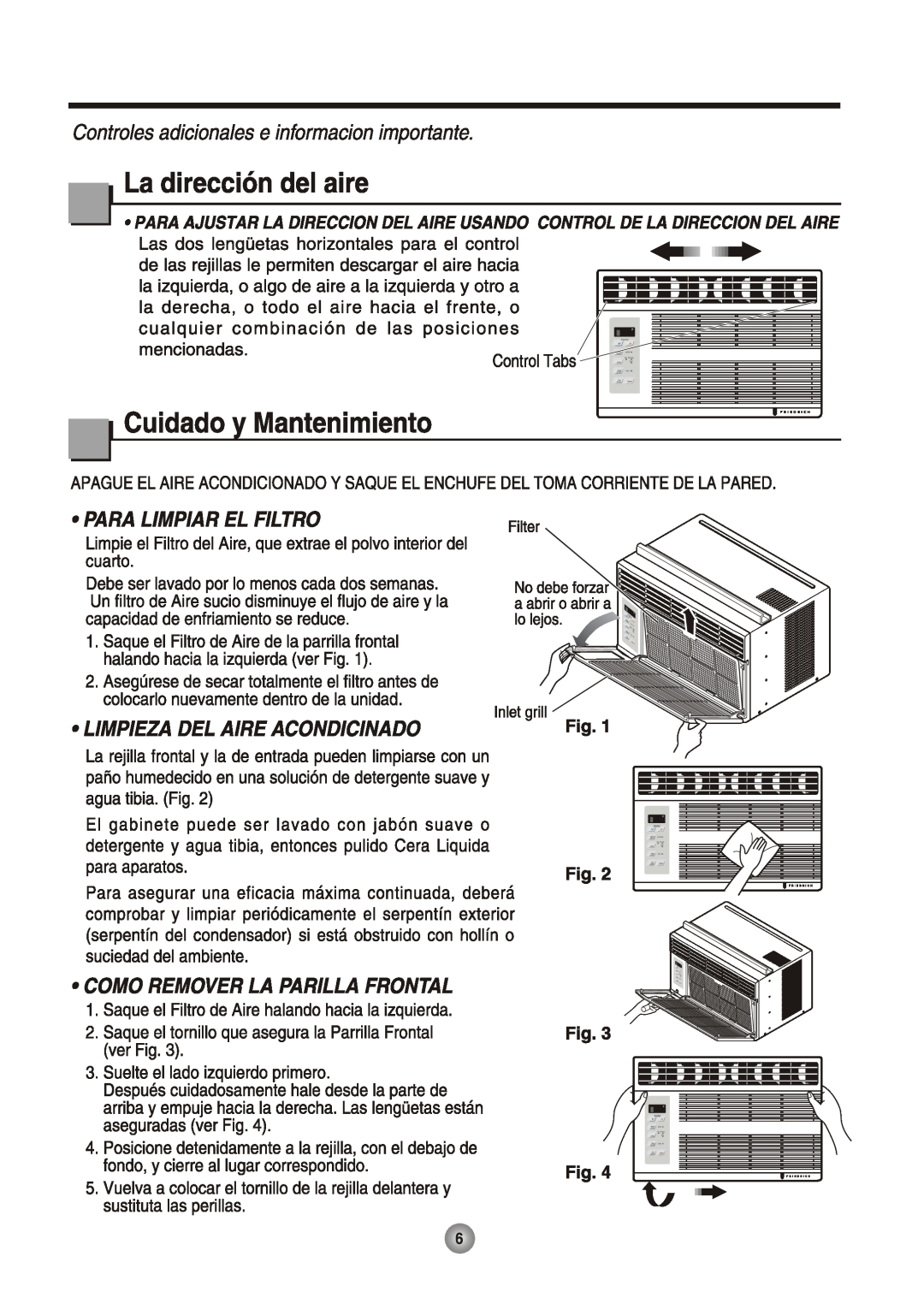 Friedrich CP05 manual 